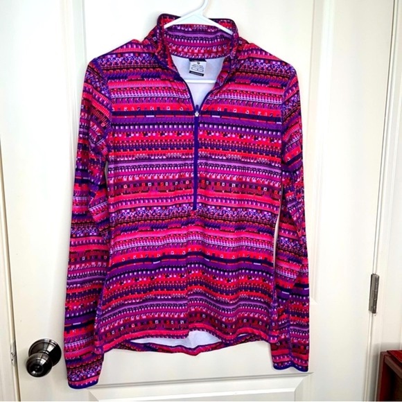 Nike Pro Dri-Fit Half Zip Pullover Lightweight Jacket Purple Pink - Picture 5 of 14